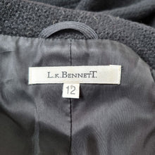 Load image into Gallery viewer, L.K. Bennett Blazer Black Wool Blend UK 12  Jacket Smart Tailored Beaded Button
