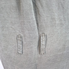 Load image into Gallery viewer, Nicole Miller Shirt Dress XL Linen Blend Khaki Green Button Down Safari Pockets
