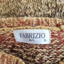Load image into Gallery viewer, Vintage Fabrizio Jumper Mohair Blend M L Knit Striped Mustard 80s 90s Sweater
