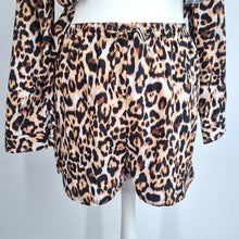 Load image into Gallery viewer, Next Leopard Print Co-ord Set 16 Shorts Long Sleeve Shirt Animal Outfit Holiday
