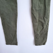 Load image into Gallery viewer, J Brand Jeans Super Skinny Size W24 Khaki Green Stretch Denim Drainpipe Low Rise

