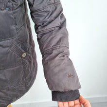 Load image into Gallery viewer, Mantaray Puffer Coat Grey  UK 14 Faux Fur Hooded Padded Winter Pockets Jacket
