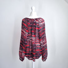 Load image into Gallery viewer, Isabel Marant x H&amp;M Blouse 100% Silk Size 14Y+ UK 8 10 Abstract Studded Peasant
