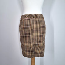 Load image into Gallery viewer, Vintage Kookai Mini Skirt UK 10 Y2K Heritage Check Wool Brown Traitors Claudia
