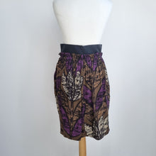 Load image into Gallery viewer, Orla Kiely Skirt Tulip High Waist Brown Purple Retro Print Lined Knee Length 10

