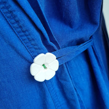 Load image into Gallery viewer, Vintage St Michael Robe Dressing Gown Blue Embroidered Cotton Wrap Kimono 10 12
