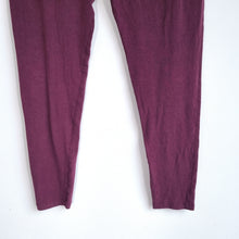 Load image into Gallery viewer, BAM Bamboo Clothing Leggings UK 14 Burgundy Purple Yoga Lounge Active Stretch

