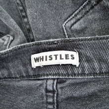 Load image into Gallery viewer, Whistles Skinny Jeans Black UK 30 High Rise Denim Stretch Slim Fit Faded Pockets
