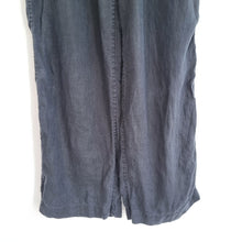 Load image into Gallery viewer, Arket Trousers 100% Linen XS Faded Black Pockets Wide Leg Relaxed High Rise
