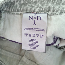 Load image into Gallery viewer, NYDJ Leopard Print Jeans UK 6 Beige Slim Fit Stretch Denim Mid Rise Animal
