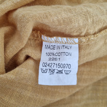 Load image into Gallery viewer, Made in Italy Tunic Dress 100% Cotton One Size Yellow Pockets Beach Casual Lagen
