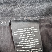 Load image into Gallery viewer, J Brand Skinny Jeans Annalie Size W25 Black Stretch Denim Drainpipe High Rise
