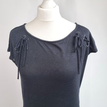 Load image into Gallery viewer, Killstar Dress Maxi Black XL Witchy Gothic Asymmetric Lace Up Nightwane Party
