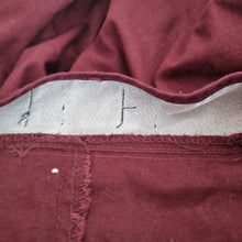 Load image into Gallery viewer, Toast Trousers Burgundy Wide Leg 10 Crop High Rise Cotton Marked Side Buttons
