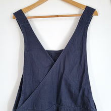 Load image into Gallery viewer, COS Dungarees Cotton Wide Leg Medium Oversized Navy Utility Workwear Overall
