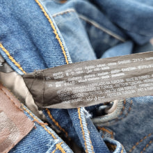 Load image into Gallery viewer, Zara Biker Jeans Distressed Skinny Zips Mid Blue Slim Ripped High Rise 40 UK 12
