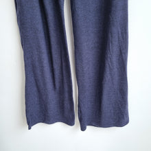 Load image into Gallery viewer, Long Tall Sally Trousers UK 16Soft Knit Wide Leg Flare Navy Blue  Pull On Lounge
