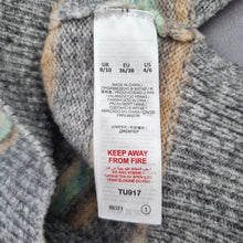 Load image into Gallery viewer, JD Williams Jumper Roll Neck Striped UK 8 10 Grey Soft Knit Winter Cosy Pastel
