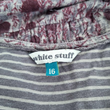 Load image into Gallery viewer, White Stuff Tunic Top Burgundy UK 16 Polka Dot Pockets Jersey 100% Cotton Scoop
