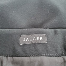 Load image into Gallery viewer, Jaeger Black Skirt Pencil UK 16 Tulip Pockets Pleated Lined Capsule Work Office

