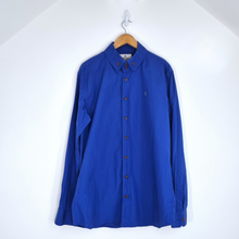 Load image into Gallery viewer, Vivienne Westwood Mens Shirt Royal Blue Long Sleeves Embroidered Logo Cotton 54
