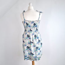 Load image into Gallery viewer, Paul &amp; Joe Sister Dress Shirred Sundress Pastel Summer Casual Print Cotton 10
