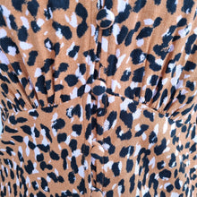 Load image into Gallery viewer, M&amp;S x Ghost Tea Dress Midi Leopard Print Brown Button Down Long Sleeves NEW 8
