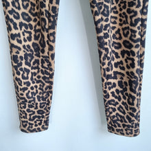 Load image into Gallery viewer, Zara Leopard Print Leggings Small Brown Black Animal Stretch Skinny Trousers
