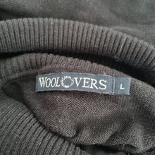 Load image into Gallery viewer, Woolovers Rollneck Jumper Black Large Silk Cotton Blend Turtleneck Fine Knit
