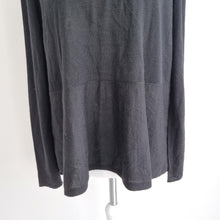 Load image into Gallery viewer, COS Jumper 100% Wool Black Fine Knit Slouchy Dipped Hem Draped Sweater Small
