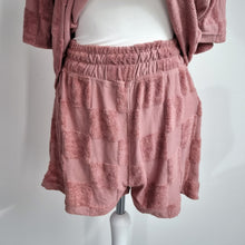Load image into Gallery viewer, Nasty Gal Co-Ord Set Pink Towelling Shirt UK 8 Shorts UK 10 Loungewear Summer
