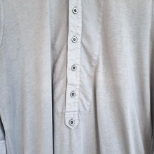 Load image into Gallery viewer, AllSaints Wing Polo Shirt Men&#39;s Grey 100% Cotton Henley Jersey Casual Medium
