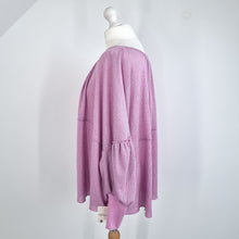 Load image into Gallery viewer, Free People Top Peasant Blouse Lilac Oversized Long Sleeves Boho Medium
