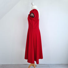 Load image into Gallery viewer, Lindy Bop Dress Red  Midi A Line Occasion Party Retro Rockabilly 50s Stretch 14
