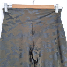 Load image into Gallery viewer, Spanx Leggings Camo Print Khaki Green High Waist Full Length Stretch Medium
