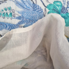 Load image into Gallery viewer, East Dress Smock Floral Block Print Pastel Cotton Lined Metallic Boho 3/4 16
