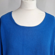 Load image into Gallery viewer, Made in Italy Linen Blend Top Blue Oversized Boxy Blouse One Size Cotton Colette
