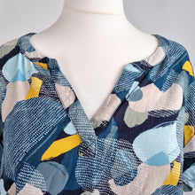 Load image into Gallery viewer, Seasalt Cornwall Midi Dress Linen Blend Tunic Field Walk Shift Blue Print 18
