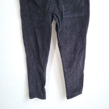 Load image into Gallery viewer, Lucy &amp; Yak Corduroy Dungarees XS Black Organic Cotton Overalls Stretch Jumpsuit
