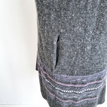 Load image into Gallery viewer, Per Una Knitted Tunic Grey Top UK 18 Wool Jumper Short Sleeve M&amp;S Pockets Mini
