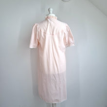 Load image into Gallery viewer, Vintage St Michael Nightgown UK 18 20 Pink Lace Frill 80s Midi Nightie M&amp;S
