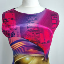 Load image into Gallery viewer, Vintage Custo Barcelona Dress Y2K UK 10 12 Graphic Print Mini Surreal Art Face
