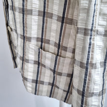 Load image into Gallery viewer, Vintage Heather Valley Blazer Jacket 16 Tartan Check Cotton Edinburgh Beige
