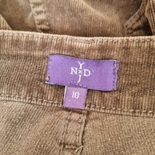 Load image into Gallery viewer, NYDJ Brown Corduroy Jeans Trousers Straight Leg  Size UK 14 Stretch Cotton
