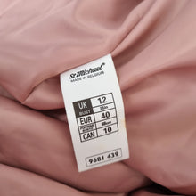 Load image into Gallery viewer, Vintage St Michael Wool Coat UK 12 Pink Faux Fur Collar 90s Oversized Pockets
