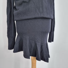 Load image into Gallery viewer, AllSaints Hava Jumper Dress Wool Cashmere Blend Black Roll Neck Knit Medium
