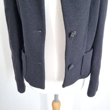 Load image into Gallery viewer, L.K. Bennett Blazer Black Wool Blend UK 12  Jacket Smart Tailored Beaded Button
