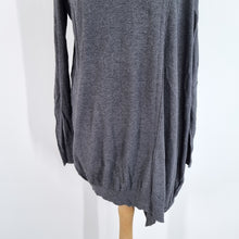 Load image into Gallery viewer, AllSaints Knit Tunic Dress Grey Cold Shoulder Silk Cotton Bago Jumper Short 12
