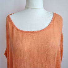 Load image into Gallery viewer, Join Clothes Kaftan Beach Coverup Midi Orange Pockets Muumuu Dress One Size
