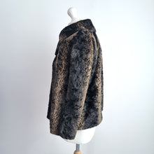 Load image into Gallery viewer, M&amp;S Faux Fur Jacket Per Una Swing Coat Brown Short Lined Evening Party Medium
